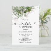 Boho Greenery Calligraphy Heart Vrijgezellenfeest Kaart (Staand voorkant)