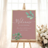 Boho Greenery Dusty Mariage Rose Accueil Poster