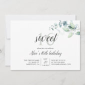 "Boho Greenery Eucalyptus Sweet 16 Kaart (Voorkant)