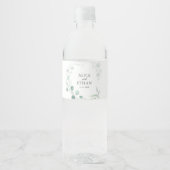Boho Greenery Eucalyptus Wedding Waterfles Etiket (Voorkant)