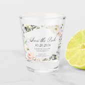 Boho Greenery Floral Lijst bruiloft Shot Glas (Voorkant)