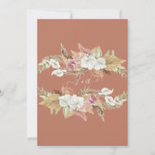 BOHO Greenery Floral Pampas Grass Neutral Wedding Kaart (Achterkant)