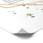 Boho Greenery Foliage Eucalyptus Gold Seating Poster (Hoek)