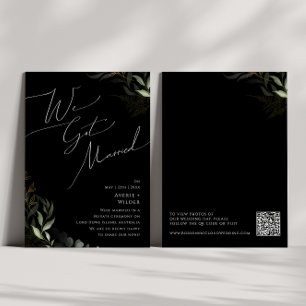 Boho Greenery Gold   Aankondiging van de zwarte lo