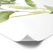 Boho Greenery Heart Fête des mariées Affiche de bi (Coin)