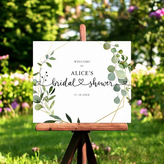 Boho Greenery Heart Vrijgezellenfeest Welkomstteke Poster