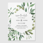 Boho Greenery Magnetic Save the Date (Voorkant)