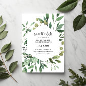 Boho Greenery Magnetic Save the Date