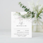 Boho Greenery Mariage Feuille RSVP (Debout devant)