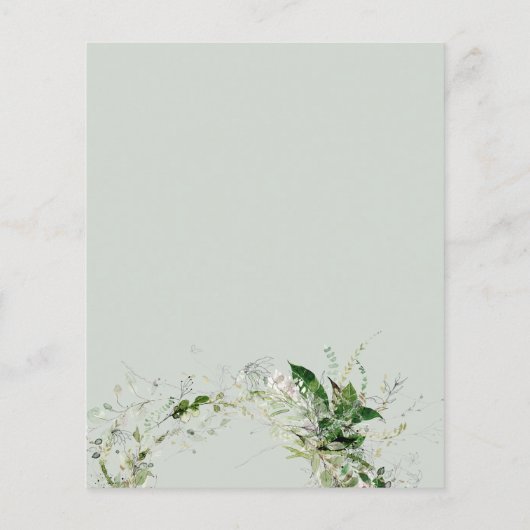 Boho Greenery Mariage Feuille RSVP (Dos)
