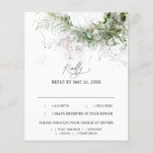 Boho Greenery Mariage Feuille RSVP (Devant)