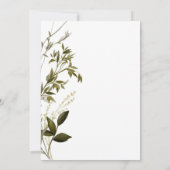 Boho Greenery Modern Floral Wedding Invitation Kaart (Achterkant)
