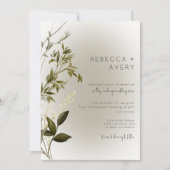 Boho Greenery Modern Wedding Invitation Kaart (Voorkant)