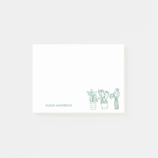 Boho Greenery Potted Houseplant Post-it® Notes (Voorkant)