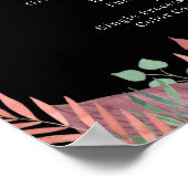 Boho Greenery Salon prijslijst Poster (Hoek)