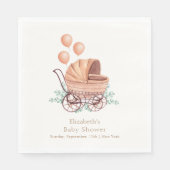 Boho Greenery wandelwagenballon Baby shower Servet (Voorkant)