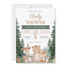 Boho Greenery Woodland Dieren Baby Shower