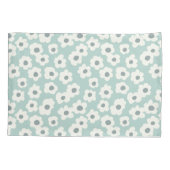 Boho Gren Wit Grijs Bloemig Trendy Modern Kussensloop (Achterkant)