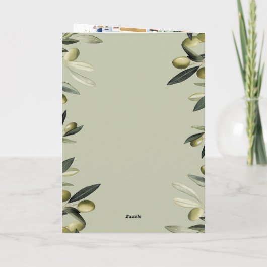 Boho Griekenland Bestemming Trouwpaspoort QR-code  (Achterkant)