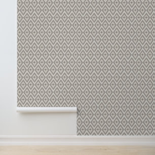 Boho Grijs Diamant geometrisch patroon Behang