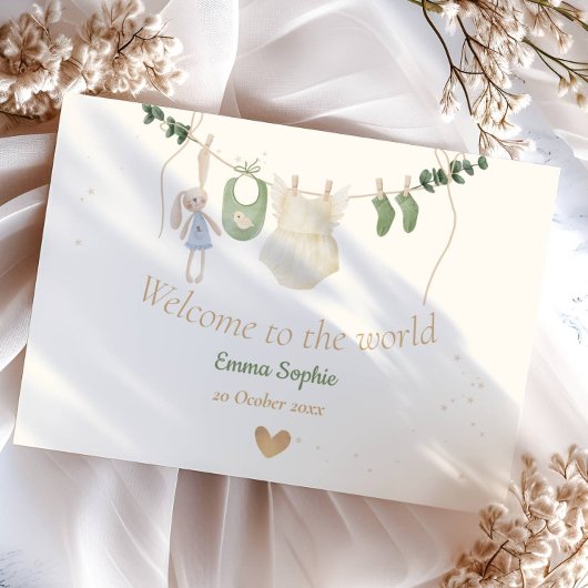 Boho grillige babykleding aankondiging