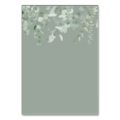 Boho groen blad eucalyptus bruiloft kaart (Achterkant)