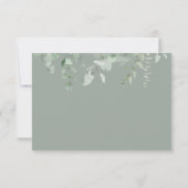 Boho groen blad eucalyptus bruiloft RSVP Kaartje (Achterkant)