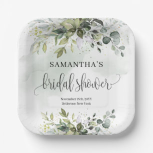 Boho groen en gouden Vrijgezellenfeest borden Papieren Bordje