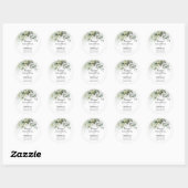 Boho groen eucalyptus gebladerte gouden schitterin ronde sticker (Vel)