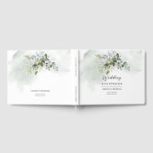 Boho groen eucalyptus loof goud Gastenboek (Volledig)