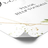 Boho groen gebladerte goud geometrische drankjes b poster (Hoek)