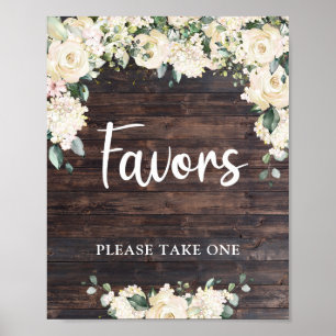 Boho groen gebladerte rustieke houten favorieten b poster