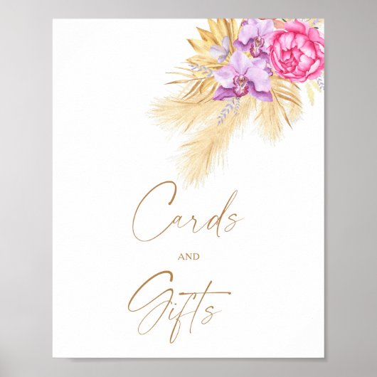 Boho groen - Kaarten en geschenken Poster (Voorkant)