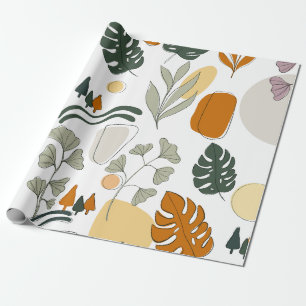 Boho groen monstera verlaat natuur cadeaupapier