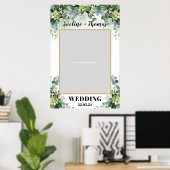 Boho groen succulent bruiloftsfoto prop poster (Thuiskantoor)
