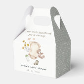 Boho Groene Babykleding Genderneutraal Baby shower Bedankdoosjes (Achterkant)