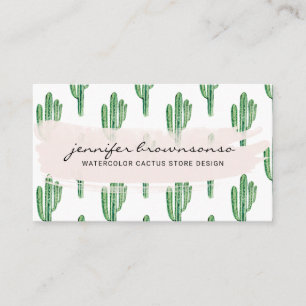 Boho Groene Bloem Schattige Cactus Visitekaartje