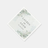 Boho Groene Eucalyptus Botanische Huwelijk Servet (Hoek)