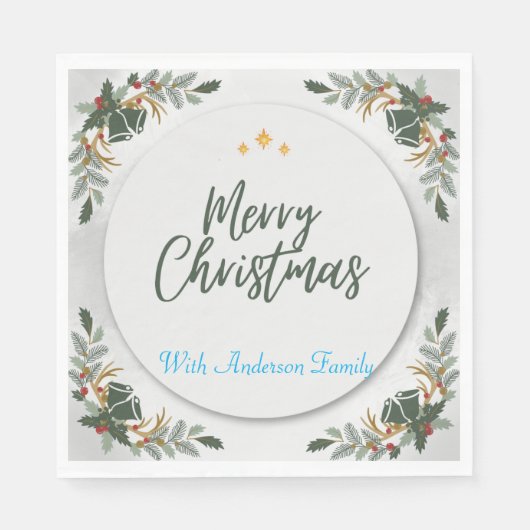 BOHO GROENE KERST COCKTAIL PARTY GEPERSONALISEERD SERVET (Voorkant)