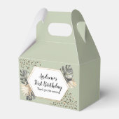 Boho Groene Sage Wild Een Verjaardagsfeest Bedankdoosjes (Achterkant)