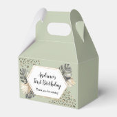 Boho Groene Sage Wild Een Verjaardagsfeest Bedankdoosjes (Voorkant Zijde)