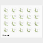 Boho Groenery Waterverf Bloem Bruiloft Feest Ronde Sticker (Vel)