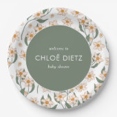 Boho  Groovy Baby shower Papieren Bordje (Voorkant)