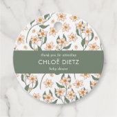 Boho Groovy Baby shower Round Dank je wel Bedankjes Labels (Voorkant)