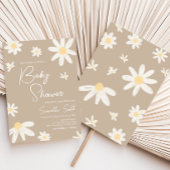 Boho Groovy Daisy-Baby shower Kaart