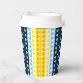 Boho Groovy Geometrisch Abstract AroAce Pride Flag Papieren Bekers (Rechts)