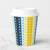 Boho Groovy Geometrisch Abstract AroAce Pride Flag Papieren Bekers (Voorkant)