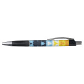 Boho Groovy Geometrisch Abstract AroAce Pride Flag Pen (Bovenkant)
