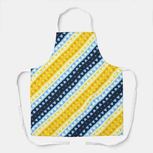 Boho Groovy Geometrisch Abstract AroAce Pride Flag Schort (Voorkant)