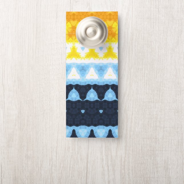 Boho Groovy Geometrische Abstracte AroAce Pride Vl (Op knop)